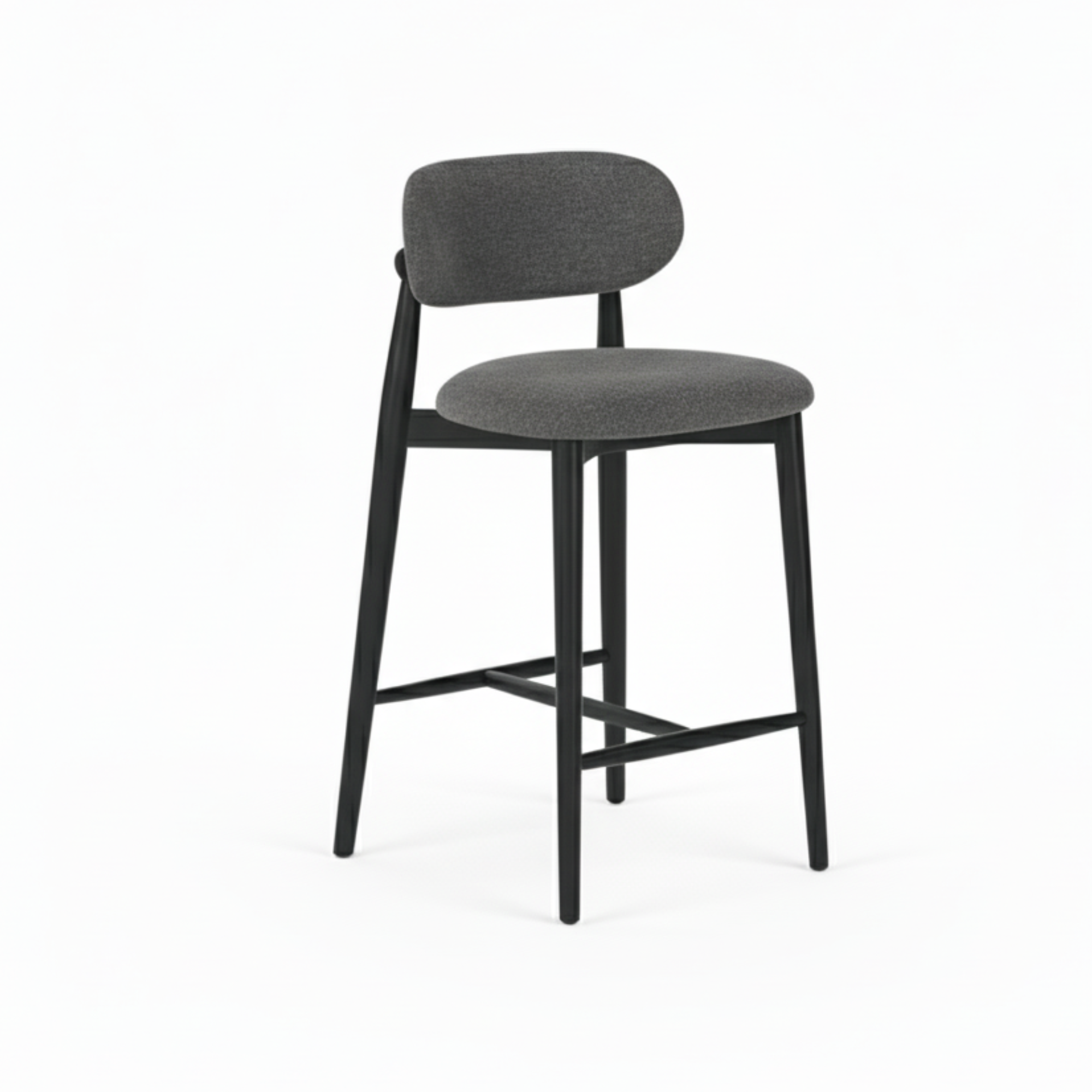 Lillian Counter Chair: Dark Grey Linen